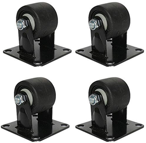 Schwerlast-Lenkrollen, Räder für Möbel, Möbel-Lenkrollen, 4 Stück, schwenkbare Industrie-Lenkrollen, Möbelrollen aus Nylon, Schwarz, Schwerlast, 360°-Oberplatten, niedriger Schwerpunkt, Vers