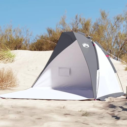 Strandzelt Grau 268x223x125 cm 185T Taft, CIADAZ Caming Zelt, Camping Tents, Camping-Zelt - 94408
