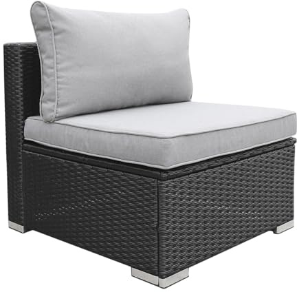 Calma Lux® Frei kombinierbare Einzelteile für Gartenmöbel Sitzgruppe Lounge Sitzgarnitur DIY aus Poly Rattan freie Wahl (Mitte)