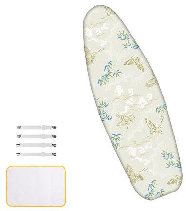 BLEDD 148x58cm/XL, grande copriasse da stiro per asse da stiro ricondizionato, con tappetino anti-bruciatura, per una facile stiratura, copertura per asse da stiro
