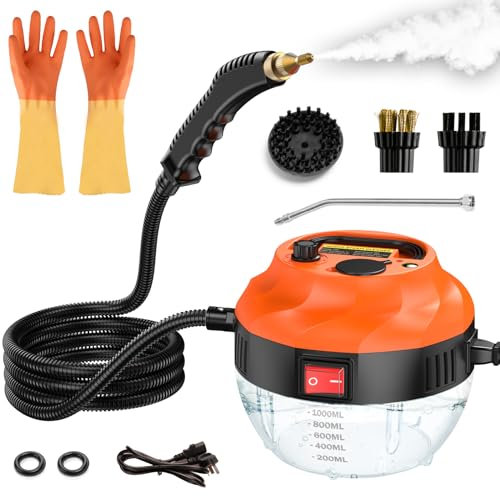 Stonecho Steam Cleaner 2500W Handheld Steam Cleaner for Kitchen, Handheld Portable Steam Cleaner for Home Use, Handheld Clean Steamers for Cleaning Upholstery, Bathroom, Grout and Tile, Car Detailing