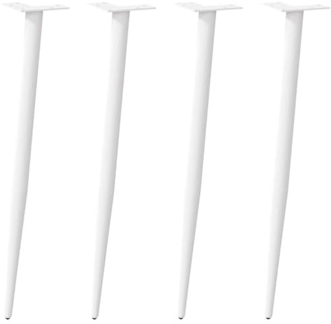 vidaXL Konsolentischbeine Konische Form 4 STK. Weiß 72-73 cm Stahl