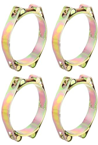 sourcing map 4 Pack T-Bolt Hose Clamp, 0.8 Heavy Duty Adjustable Tube Clamps Radiator Hose Clamp Working Range 75-85mm for 2.95-3.35 Hose ID Intake Soft Hose Intercooler Clamp