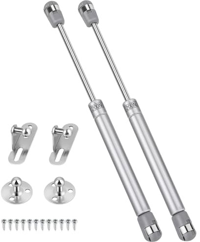 2 Piezas Amortiguadores de Gas, 200N / 20kg Pistones a Gas, Hidráulico Muebles Cocina Amortiguador Puertas Elevables, Pistones a Gas Muebles Cocina Amortiguadores Muebles Bisagras Puertas Cocina