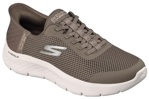Skechers Women's Go Walk Flex Hands Free Slip-Ins - Grand Entry Sneaker, Brown, 9 US