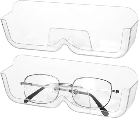Brillenhalter Wand Selbstklebend, Sunglass Holder Brillenaufbewahrung Auto Brillenhalter für Auto Sonnenbrillen Aufbewahrung Sonnenbrillenhalter Brillenbox Sonnenbrillen Organizer (Durchsichtig)