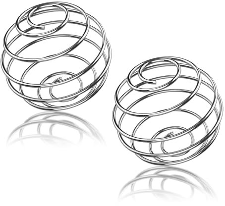 FENGRUI 2Pcs Stainless Steel Bottle Mixer Ball,2 Pcs Supplements Shaker Whisk Shaker Cup Bottle Mixer Protein Mixing Ball,Stainless Steel Protein Mixer Mixing Ball for Protein Drinks