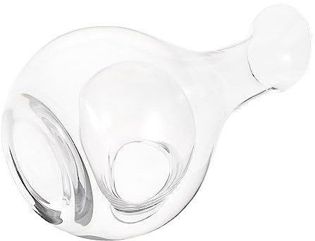 UTHCLO Carafe à Vin Verre Avec Entonnoir Incliné Et Design Creux Pour Glaçons Distributeur Élégant Pour Boissons Usage Personnel Et Professionnel