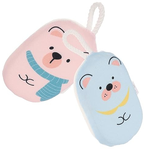 Beaupretty 2 Esponjas de Baño para Bebés Suaves y Seguras, Esponja de Ducha Exfoliante y Flexible Cuidado Corporal de Bebés y Niños Pequeños