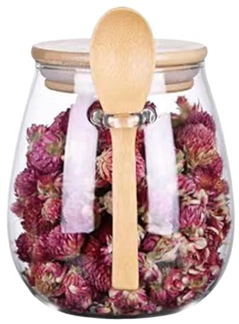 Bicchieri in vetro con coperchio ermetico e cucchiaio | Contenitore per bicchieri da cucina Hermetic Food Container | Chiusura di sicurezza per tè Farin Coffee