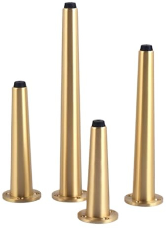 Möbelbeine Möbelbeine, 4-teilige Möbelfüße, Schrankfüße aus reinem Messing, vertikale kegelförmige Sofafüße, Ersatzstützbeine, höhenverstellbar for Couchtisch, Fernsehschrank, Sofa usw(30cm(11.8in))
