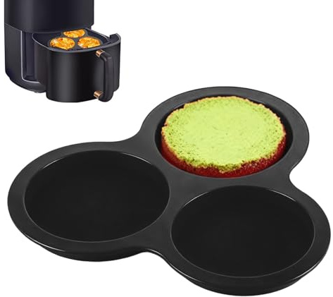 Sartén Para Air Fryer - Molde Para Huevo fritoss Y Donuts En Freidora De Aire, Sartén De Silicona Con 3 Cavidades, Molde Para Panqueques, Antiadherente, Accesorios Para Freidora De Aire