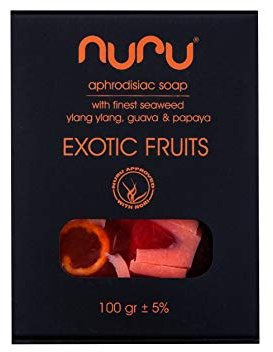 Nuru Massage Seife Exotic Fruit 100 g – natürliche Massageseife mit pflanzlichen Ölen, feuchtigkeitsspendend & hautpflegend, entspannende Anwendungen & sanfte Reinigung, empfindliche Haut