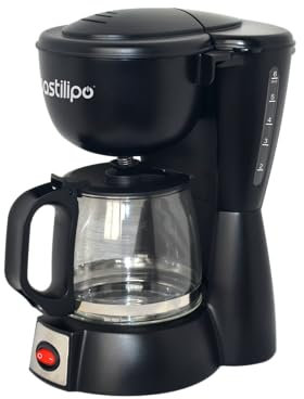 Bastilipo - Macchina per caffè americano da 6 tazze, 600W, nero/acciaio, MOKKA DRIP 6