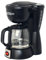 Bastilipo - Cafetera de goteo de 6 tazas, 600W, negro/acero, MOKKA GOTEO 6