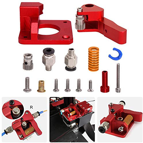 TUZUK 3D-Drucker Upgrade Extruder Doppeltreiber Fern-Fernmetallextruder Rechtsblock-Kit Ersatzteile 1,75 mm Filament für CR-10S Pro Anet A8 Anycub Mega Wanhao i3