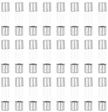 100 Stück Glassicherung, 5x20mm 250V Glasrohrsicherung Schnelle Sicherung Zubehör Rohrsicherung Sortimentskit für den Stromkreisschutz(2A)