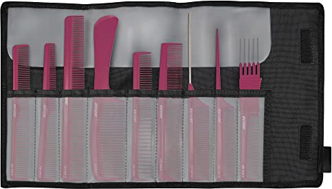 JAGUAR Kammset A-LINE BERRY 9-teilig antistatisch mit Aufbewahrungs-Etui