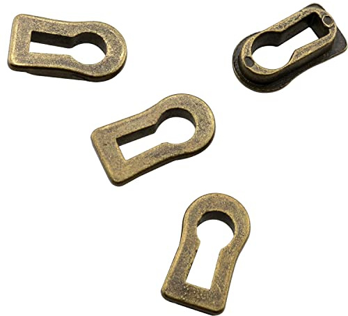 ZZHXSM Schlüssellochabdeckung aus Zinklegierung, bronzefarben, für Schranktüren, Kommoden, Schubladen, Schreibtisch, antike, moderne Möbelbeschläge, 4 Stück