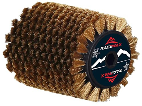 RaceWax Spazzola per rotore in rame/bronzo, per cera da sci, SpeedBrush 120 mm