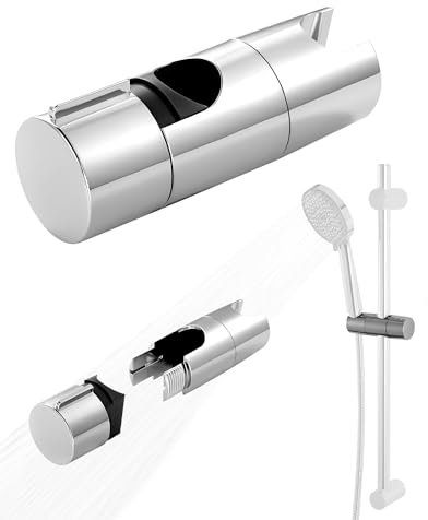 Supporto soffione doccia, supporto soffione doccia per asta scorrevole regolabile 19-25 mm, supporto doccetta scorrevole, supporto doccia girevole a 360°, supporto soffione doccia per asta doccia