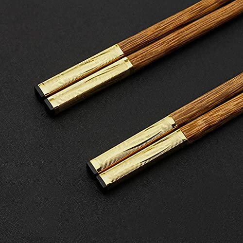Palillos, Juego De Regalo De Palillos De Madera Redondos Con Caja De Regalo, 10 Pares De Palillos De Madera Tallados A Mano Reutilizables, Apto for Lavavajillas, Palillos Coreanos Japoneses for Restau