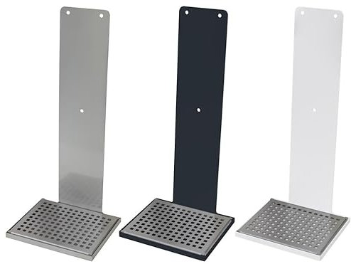 Blanc HYGIENIC Tischständer Cosmos aus Edelstahl mit Auffangschale in Edelstahl, Anthrazit oder Weiß für Desinfektionsspender Sensor Cosmos Farbe Weiß