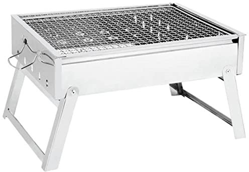 MYVVKIA Parrillas de carbón, Parrilla de Barbacoa de carbón de Acero Inoxidable para Senderismo y Acampada, Parrillas de carbón para Barbacoa de Picnic Astilla al Aire Libre para