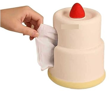 Kosmetiktücher Box Keramische Taschentuchbox, Wohnzimmer-Esstisch-Schreibtisch-Papierschublade, kreative Geburtstagsgeschenk-Kuchen-Papierschublade für Esszimmer Badezimmer Schlafzimmer