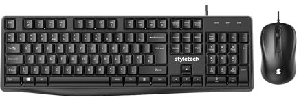 Styletech MK100 Wired Keyboard and Mouse Bundle