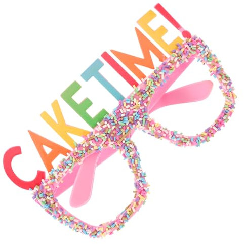 GAROZATION Brillenkuchen Party dekorative Brillen kreative Brillen Neuheit lustige sonnenbrille witzige sonnenbrille Geburtstagsfoto Requisiten Geburtstagsbrille für Erwachsene Stk Rosa