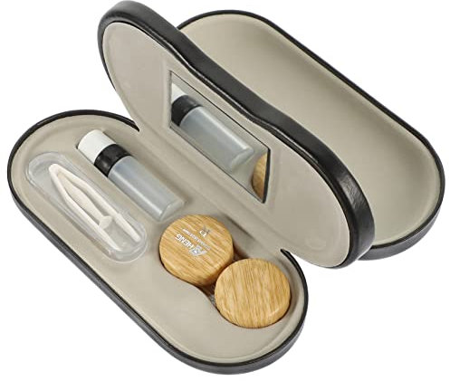 HOMOCONO Brillenetui Mit Doppelfunktion Klein Aus Pu Leder Tragbare Hartschale Brillenbox Für Zuhause Und Reise Kompakter Multifunktionaler Gläser Organizer