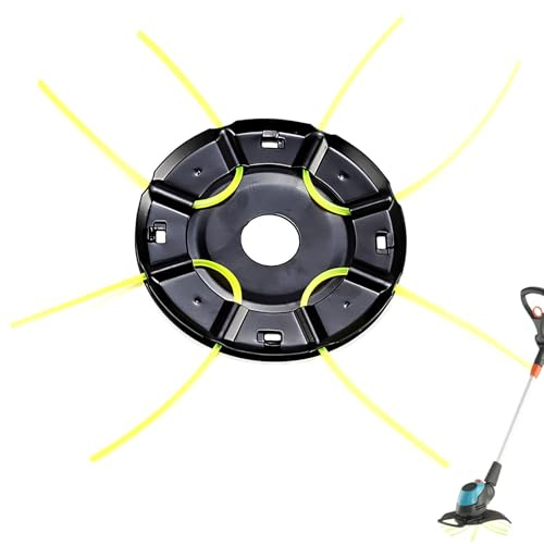 Unkrautbürste für Freischneider & Motorsense Zubehör inkl. 15cm Nylonfäden, Schonende und effiziente Wildkrautbürste für Motorsense, 25,4mm Bohrung, Langlebige Universal Unkraut Bürste