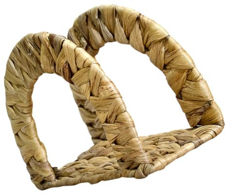 Warmhm Porta Tovaglioli Intrecciato a Mano in Giunco D’acqua, Dispenser Per Tovaglioli Da Tavolo Compatto, Porta Fazzoletti Decorativo Versatile Per Cucina, Ristoranti e Bar