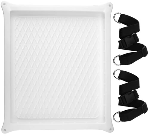 Starlink Mini, custodia protettiva in silicone liquido per parabola satellitare, portatile, antiurto, per camper, campeggio, viaggi, accessori (bianco + 2 cinghie)