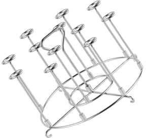 YHAILI Vertikaler Spießständer aus 304 Edelstahl, für Luftfritteusen, Grillen, Kabobs, platzsparend, Küchenhelfer
