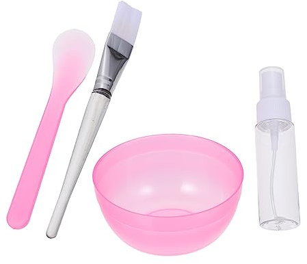 Anneome 1 Satz DIY Masken Mischschalen Set mit Rührstab und Sprühflasche Teilig Vielseitig Einsetzbar für Gesichts und Haarmasken Tragbar und Langlebig für Beauty Zufällige Farbe