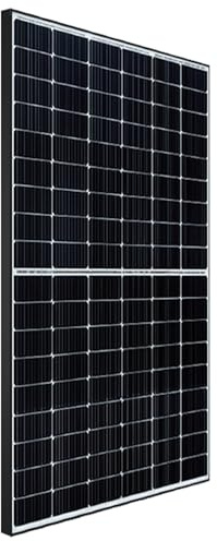 Solarmodul 450W Black Frame, Bifazial Monokristallines Solarpanel Einzelsolarmodul, Photovoltaik PV Anlage für Haus Dach Terrasse Balkon