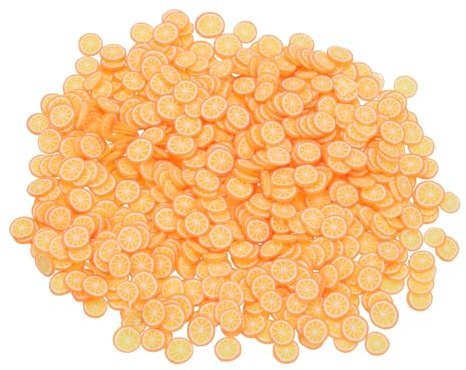 sourcing map Fake Sprinkles, 30G Grapefruit Resin Faux Sprinkles Polymer Clay Slices for Nail Art DIY Crafts Phone Case Shaker Card Filler, Orange Yellow