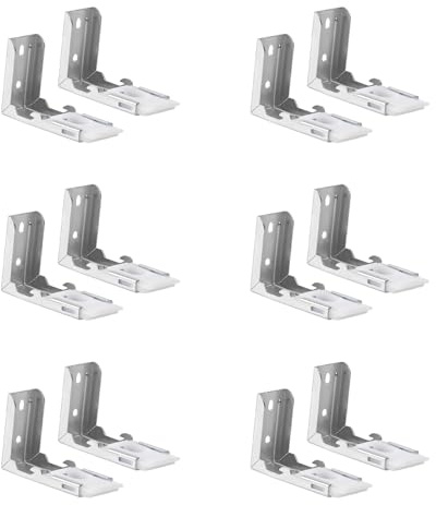 TopHomer Blind L Bracket Window Blind Brackets Clips for Shutter Headrails Wall Mounted Vertical Blinds Holder Replacements (2.76*1.38in, 12, Pieces)