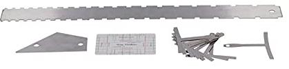 Set Strumenti Misurazione Chitarra, Argento di Precisione, Righelli Livellamento Collo per Accessori Liuteria Professionale for Liutai Musicisti e Hobbisti