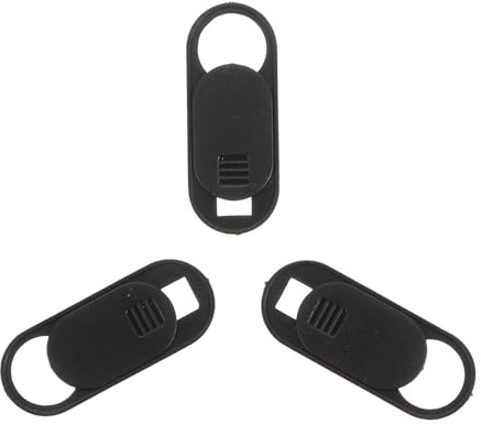 FELTECHELECTR 3 Piezas Cubiertas para Cámara Web Premium Tapas Protectoras de Lente Negras Compactas y Ligeras para Privacidad y Seguridad Personal