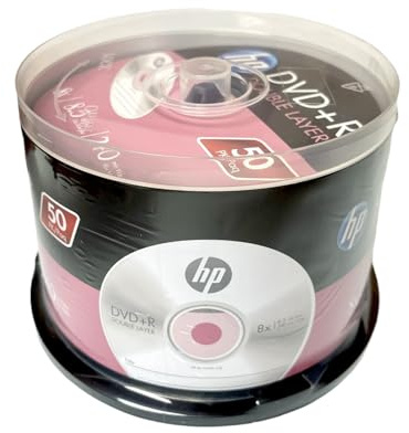 HP DVD+R DL Double Layer 8X 8.5GB Logo 50 Pack in Cakebox
