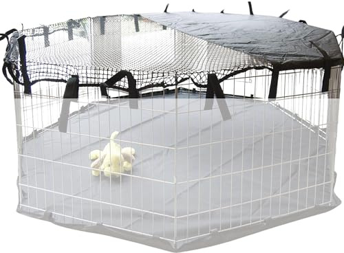 SpeedwellStar - Haustier Stift Abdeckung Sonne Schatten Spielen Hund Käfig Groß Abdeckung 8 Seite Sonnenschutz für Licht Haustiergehege Hundekäfig Universal. Käfig Nicht im Lieferumfang