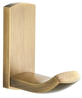 Flybath Garderobenhaken Wand Messing Gebürstet Antik Handtuchhaken Bad | L-Form, Rostschutz Robust, Küche Badezimmer Wandhaken Gold Vintage, Kleiderhaken Türhaken Zum Bohren Wandmontage Bronze Retro
