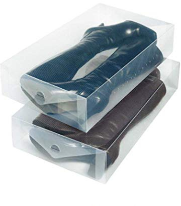 Poesschneider 4 boîtes de bottes pliantes en plastique transparent 52,5 x 31 x 12 cm
