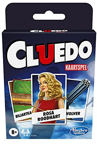 Cluedo Kartenspiel für Kinder ab 8 Jahren, Strategiespiel für 3-4 Spieler