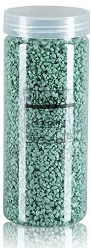 Dekorative Kieselsteine für Vasen, Farbe Smaragdgrün, 1,180 g, 11 Farben Steine für Vasen, Dekosteine von 2,5-4 mm