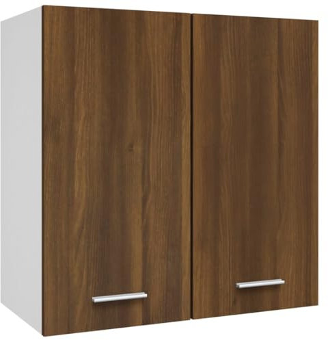 vidaXL Armario Colgante Estantería Flotante Almacenamiento Mueble de Cocina Decoración Madera Contrachapada Roble Marrón 60x31x60 cm
