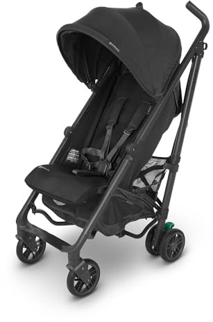 UPPAbaby G-Luxe Umbrella Stroller/Lightweight Design for Easy Travel/One-Step Fold + Recline/XL Basket + Canopy/Cup Holder Included/Jake (Charcoal/Carbon)